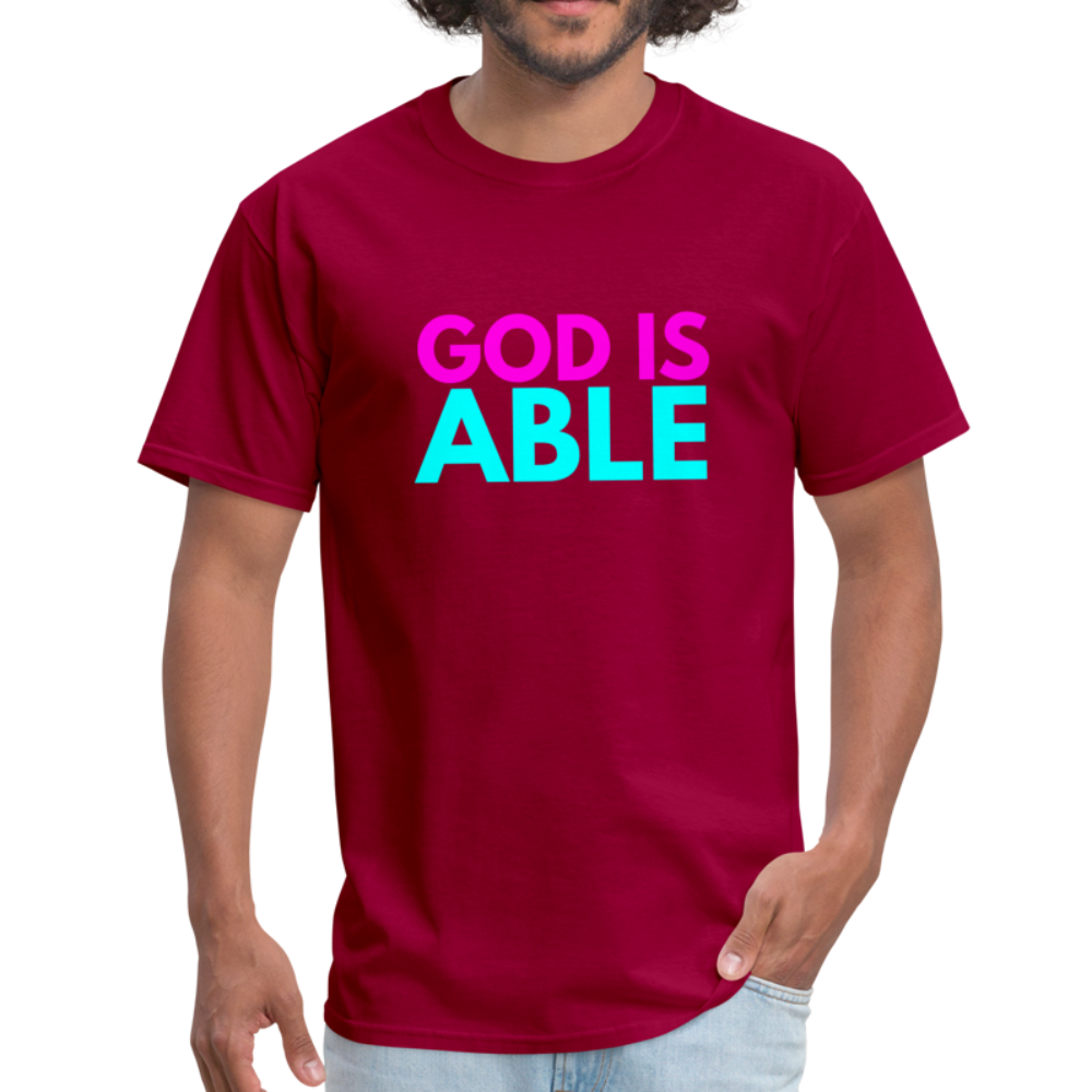 God Is Able - dark red