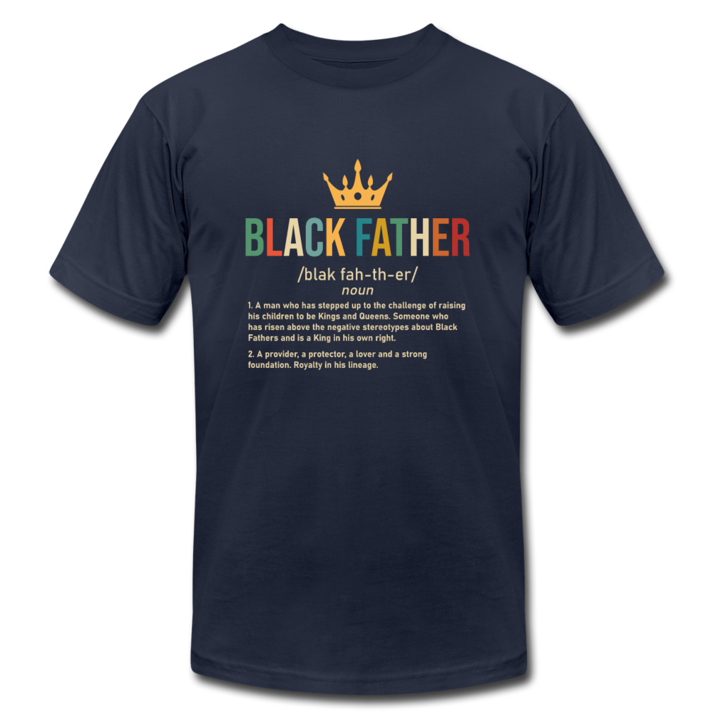 Black Father T-Shirt - navy
