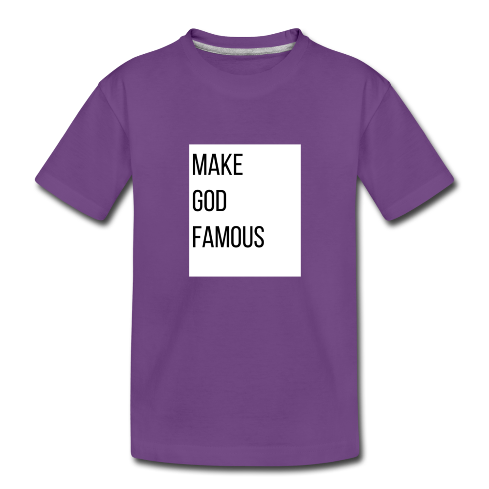 Make God Famous Kids' T-Shirt - purple