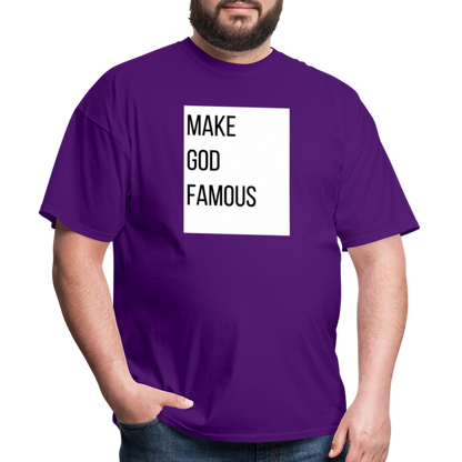 Make God Famous (Plus Size) Unisex Classic T-Shirt - purple