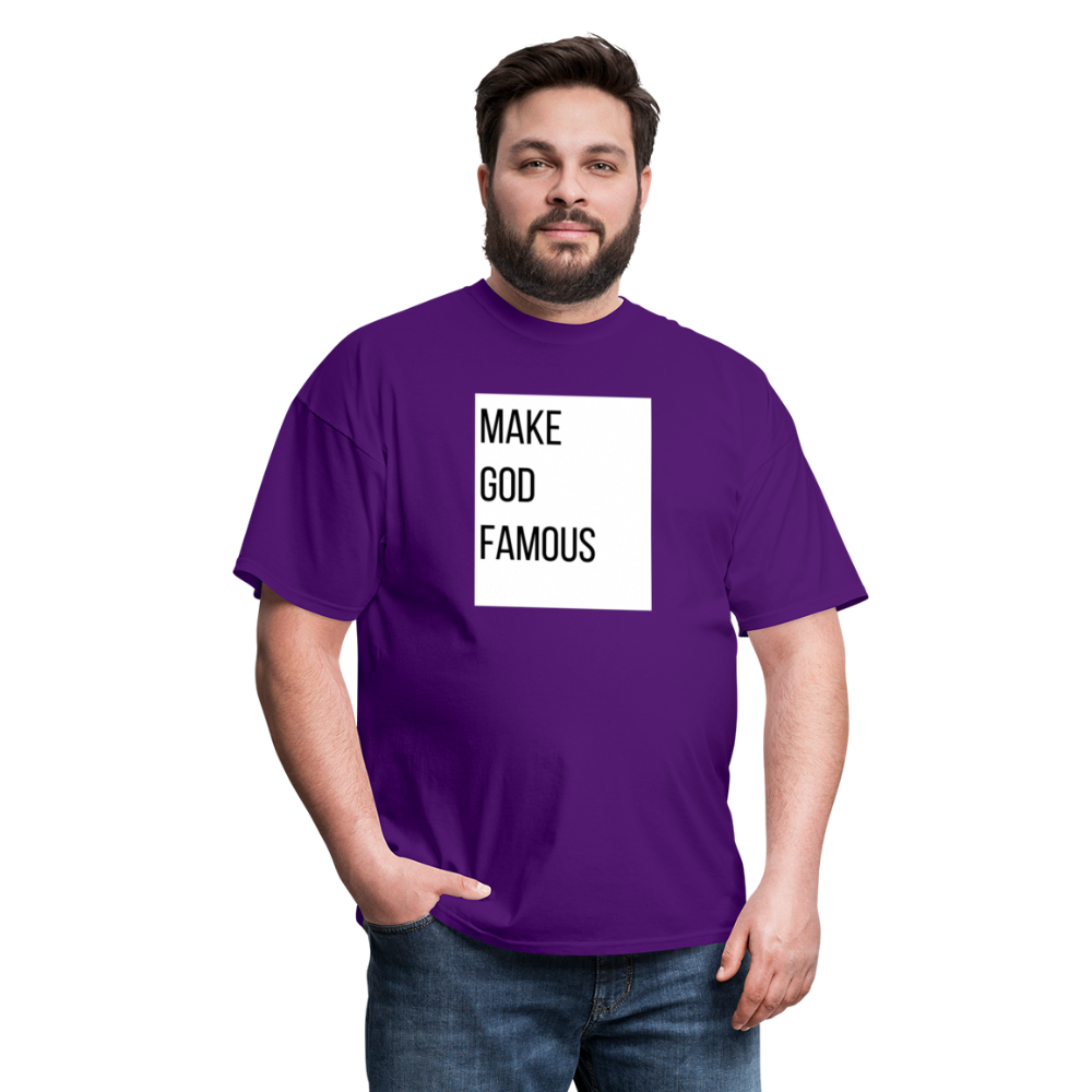 Make God Famous (Plus Size) Unisex Classic T-Shirt - purple