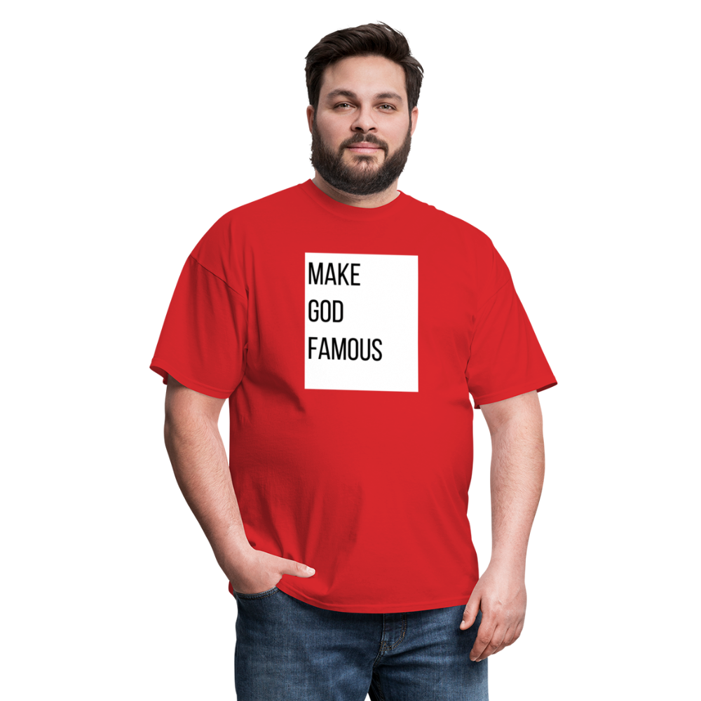 Make God Famous (Plus Size) Unisex Classic T-Shirt - red