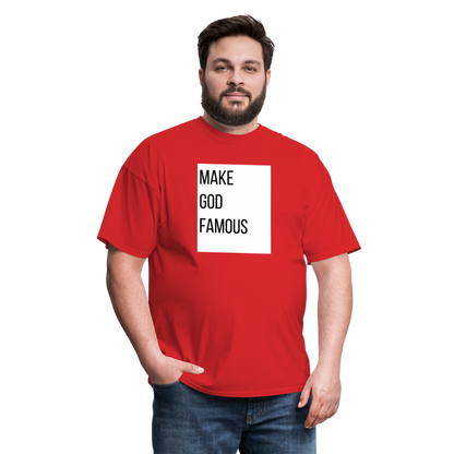 Make God Famous (Plus Size) Unisex Classic T-Shirt - red