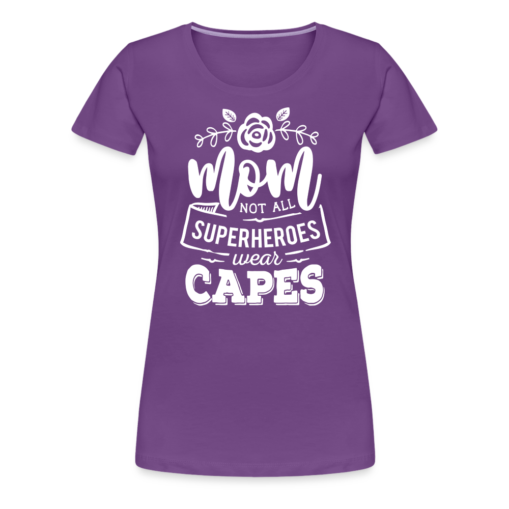 Mom Superhero Premium T-Shirt - purple