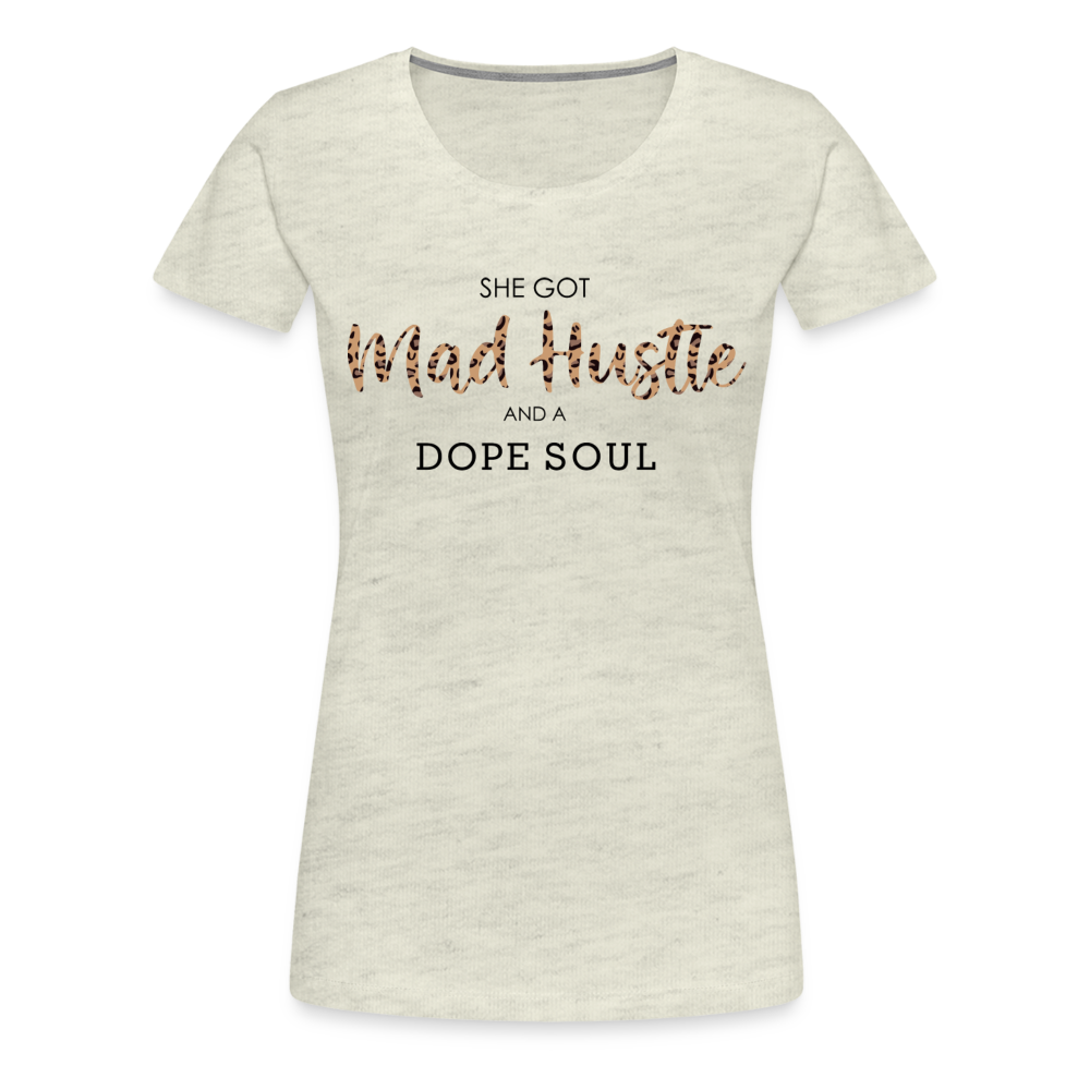 She Got Mad Hustle T-Shirt - heather oatmeal