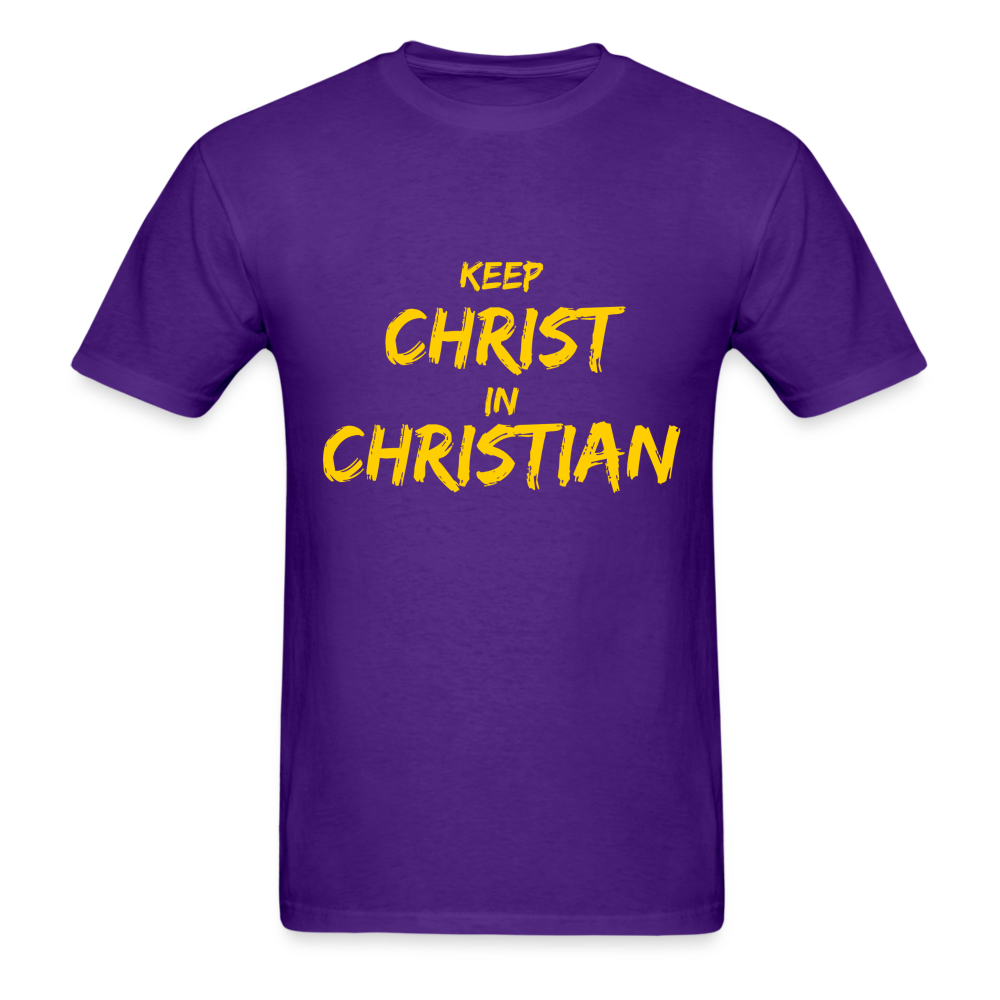 Keep Christ In ChristianT-Shirt - purple
