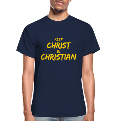 Keep Christ In ChristianT-Shirt - navy