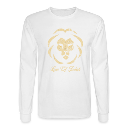 Lion of Judah Men's Long Sleeve T-Shirt - white