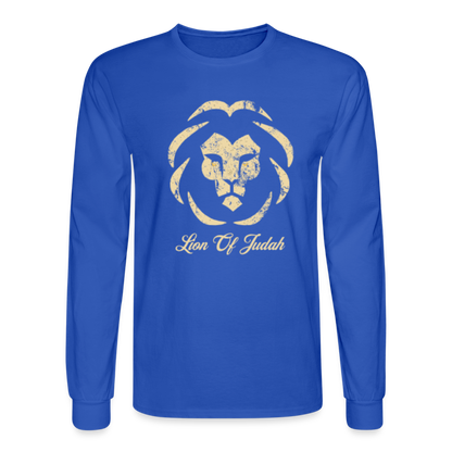 Lion of Judah Men's Long Sleeve T-Shirt - royal blue