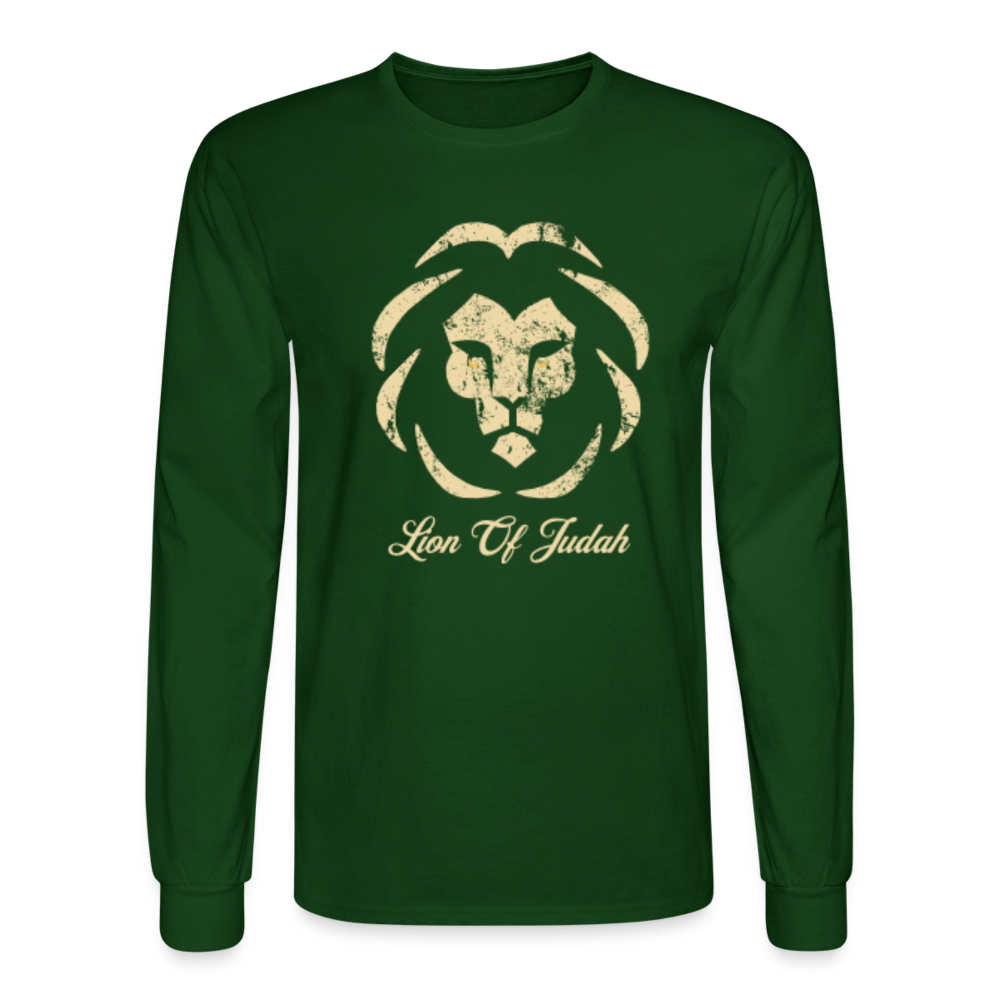 Lion of Judah Men's Long Sleeve T-Shirt - forest green