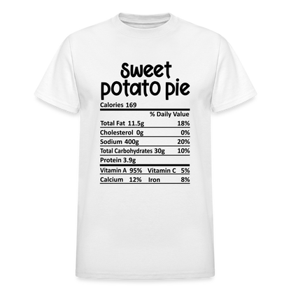Sweet Potato Pie Ingredients Unisex Shirt - white