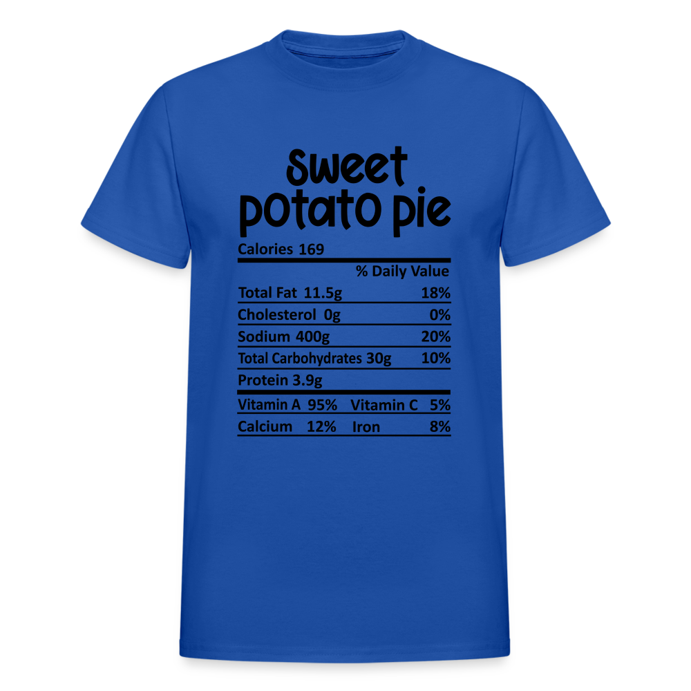 Sweet Potato Pie Ingredients Unisex Shirt - royal blue