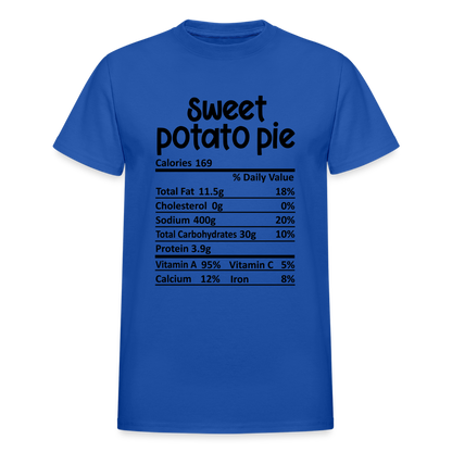 Sweet Potato Pie Ingredients Unisex Shirt - royal blue