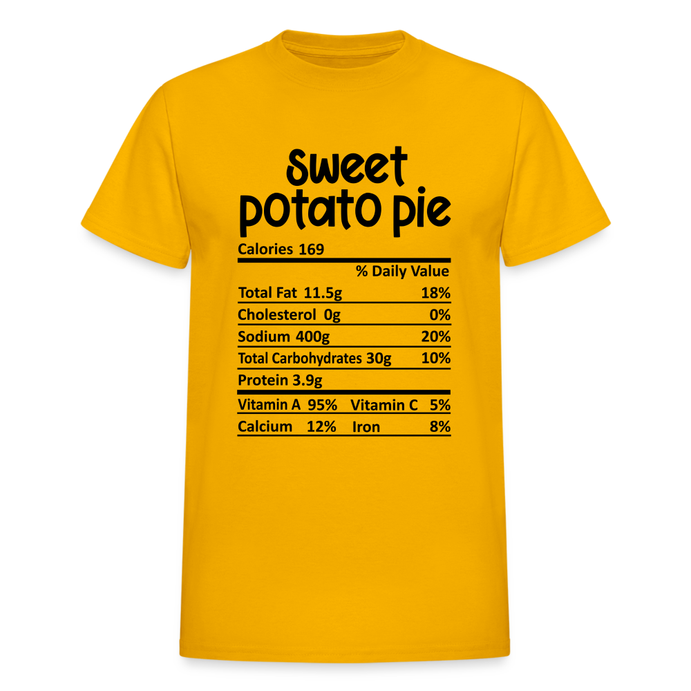 Sweet Potato Pie Ingredients Unisex Shirt - gold