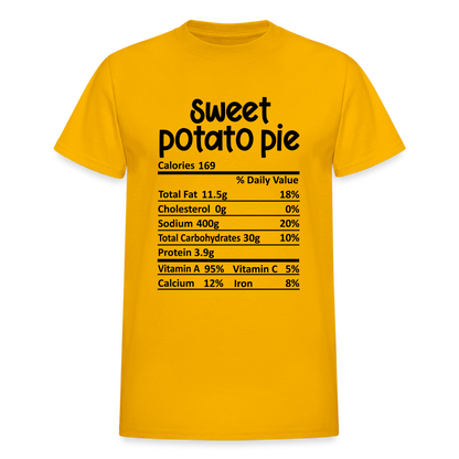Sweet Potato Pie Ingredients Unisex Shirt - gold