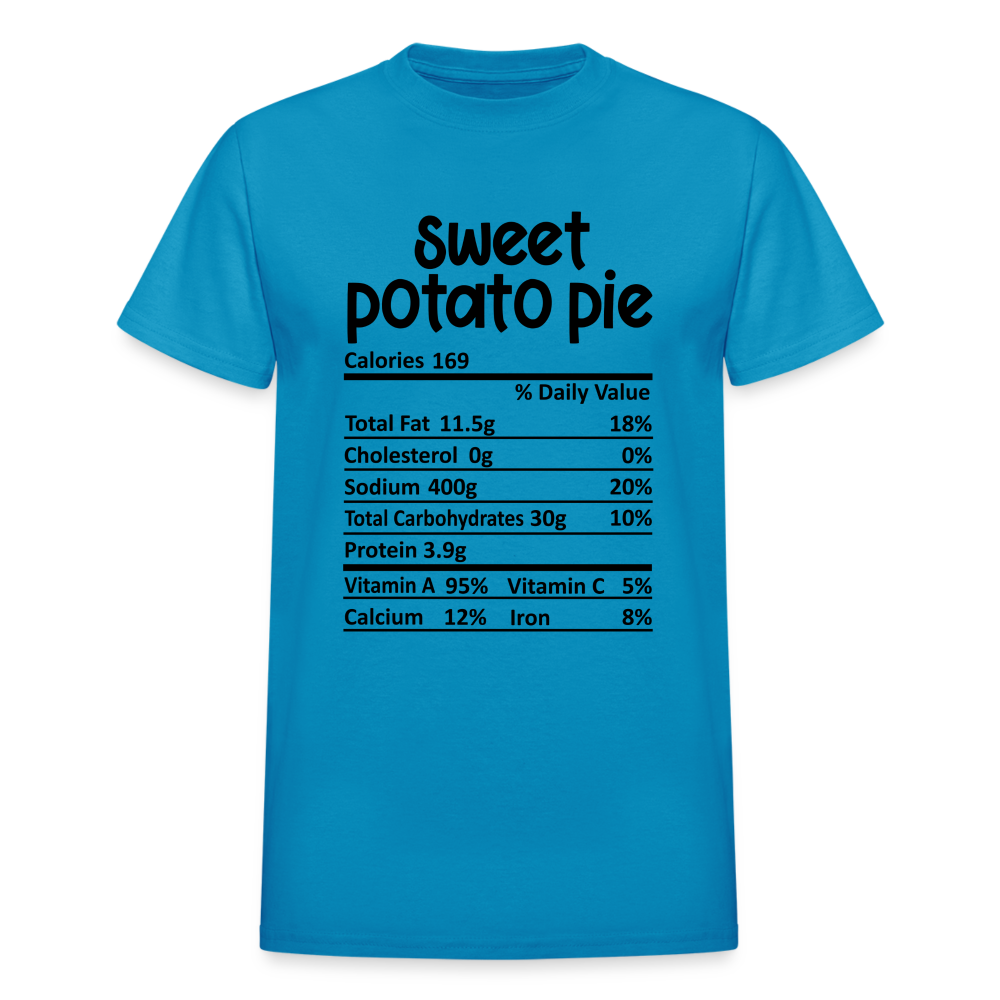 Sweet Potato Pie Ingredients Unisex Shirt - turquoise