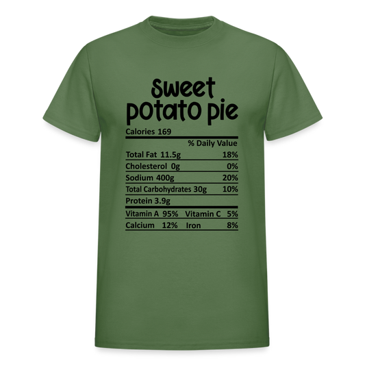 Sweet Potato Pie Ingredients Unisex Shirt - military green