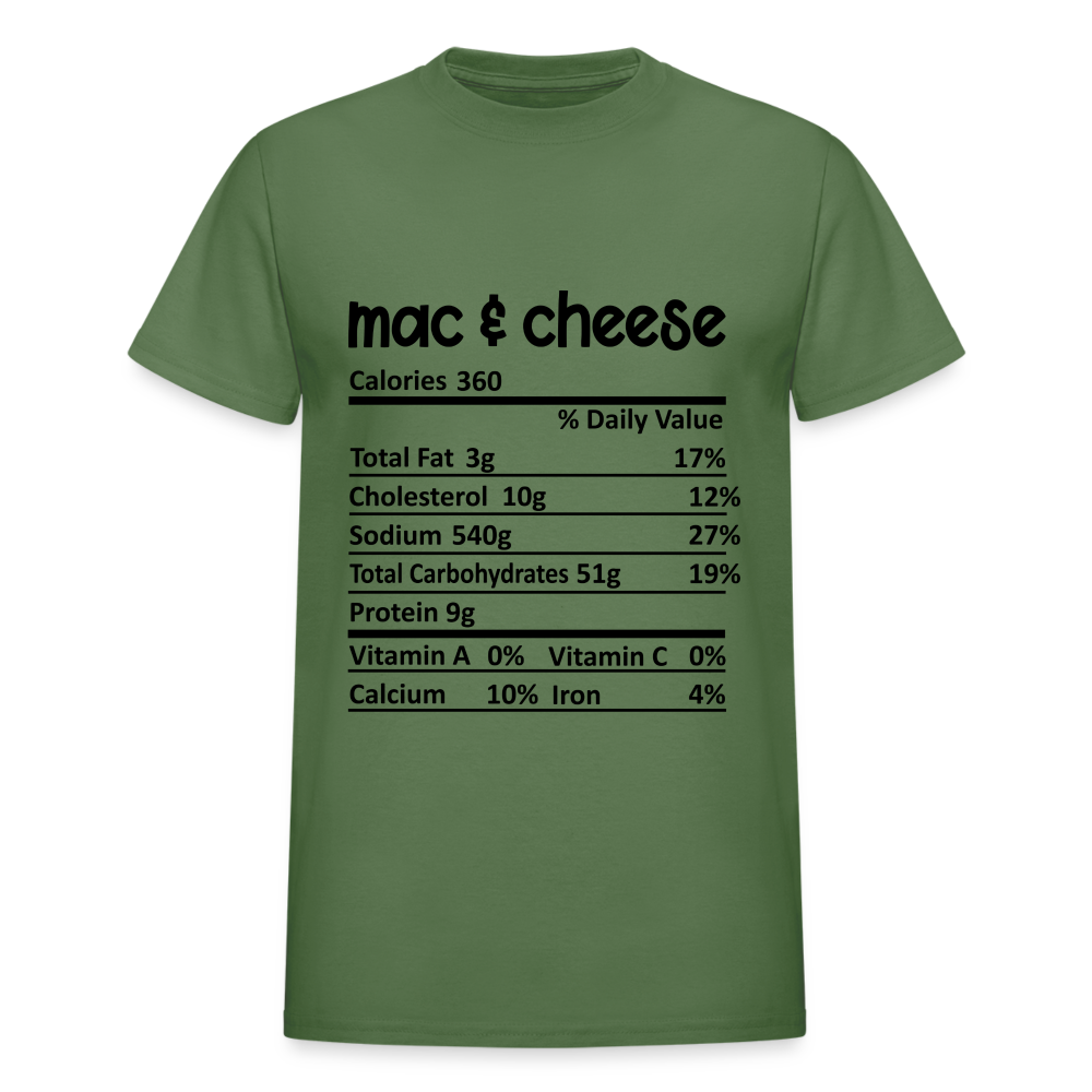 Mac & Cheese Nutrition Unisex Shirt - military green
