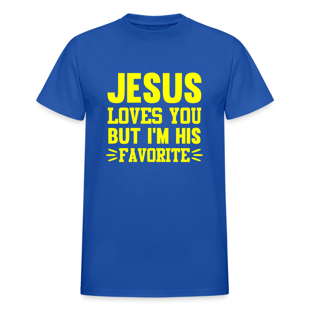 Jesus Loves You But I'm His Favorite Unisex T-Shirt - royal blue