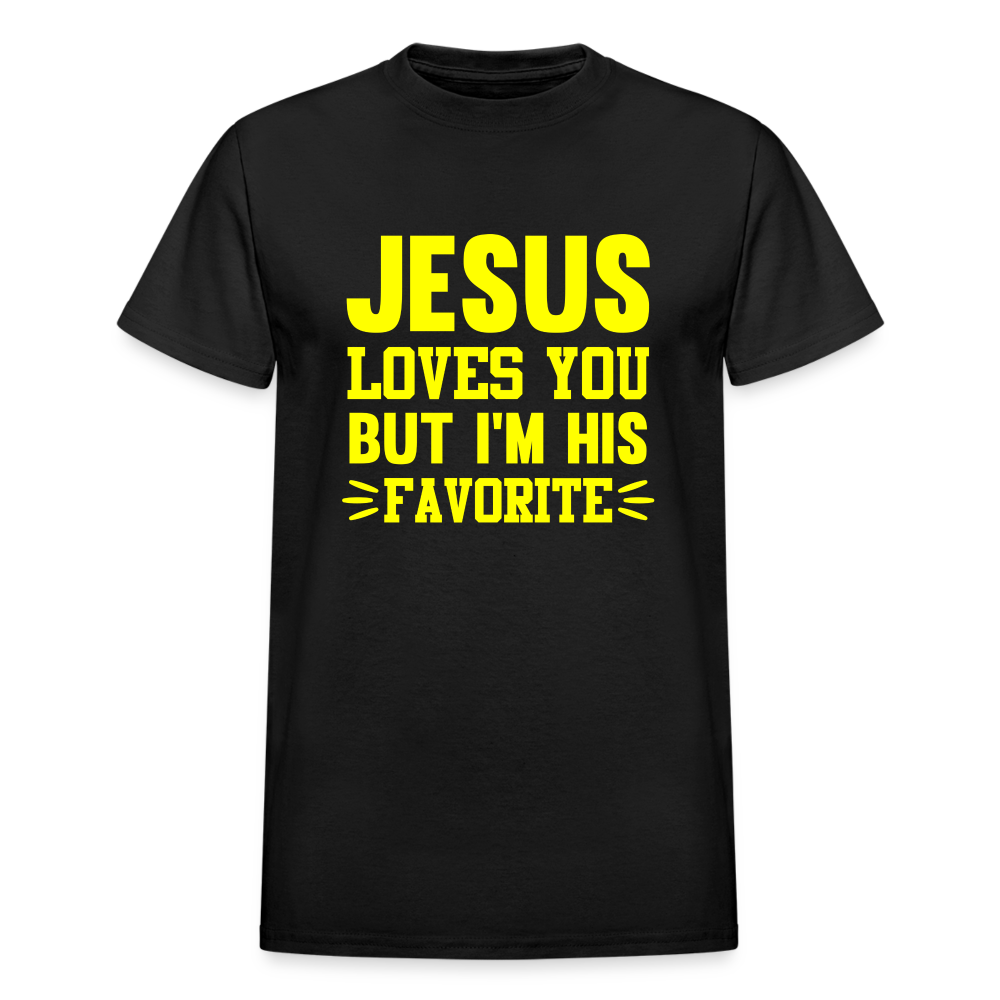 Jesus Loves You But I'm His Favorite Unisex T-Shirt - black