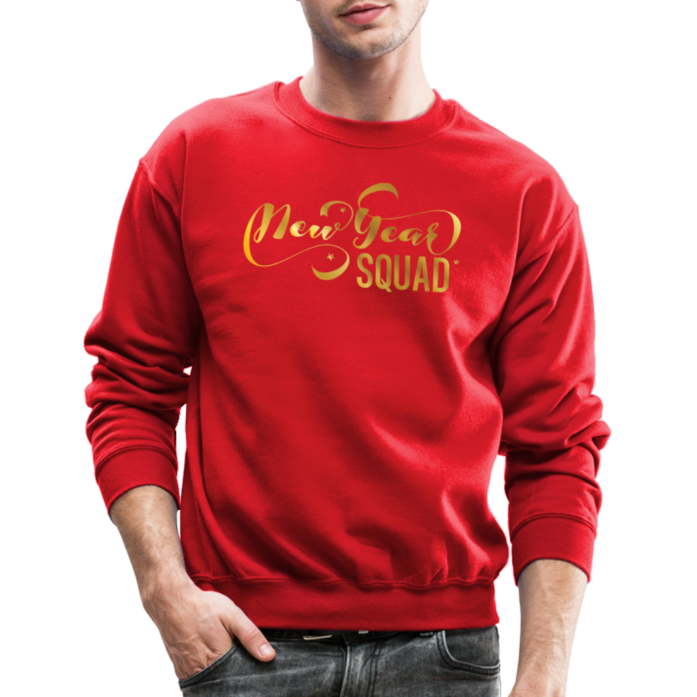New Year Squad Crewneck Sweatshirt - red