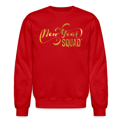 New Year Squad Crewneck Sweatshirt - red