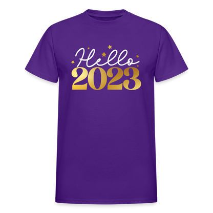 Hello 2023 Unisex T-Shirt - purple