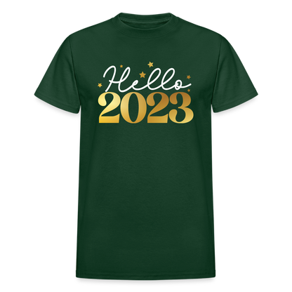 Hello 2023 Unisex T-Shirt - forest green