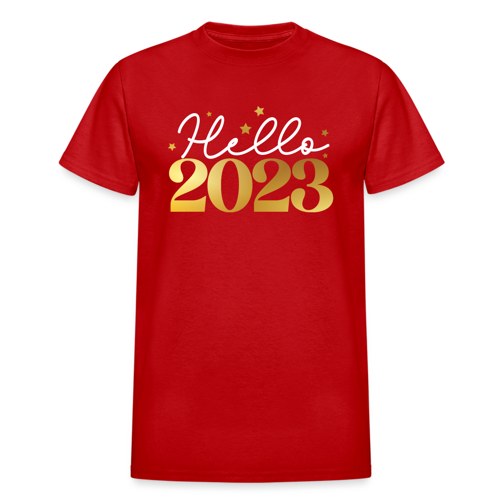 Hello 2023 Unisex T-Shirt - red