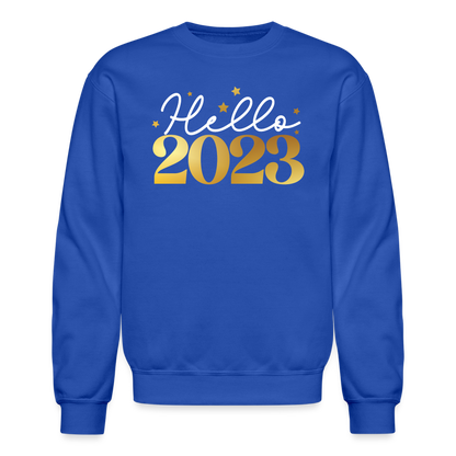 Hello 2023 Unisex Crewneck Sweatshirt - royal blue