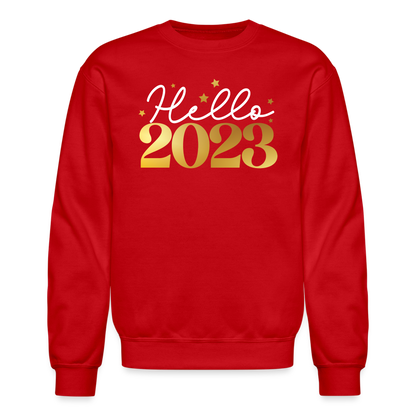 Hello 2023 Unisex Crewneck Sweatshirt - red