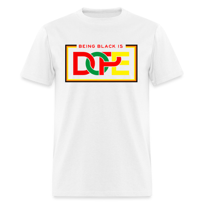 Being Black Is Dope Unisex Classic T-Shirt - white