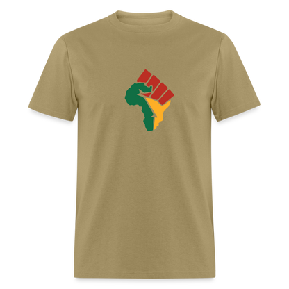 Africa Power Fist Unisex Classic T-Shirt - khaki