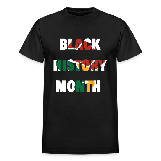 Black History Month Africa Fist Adult T-Shirt - black