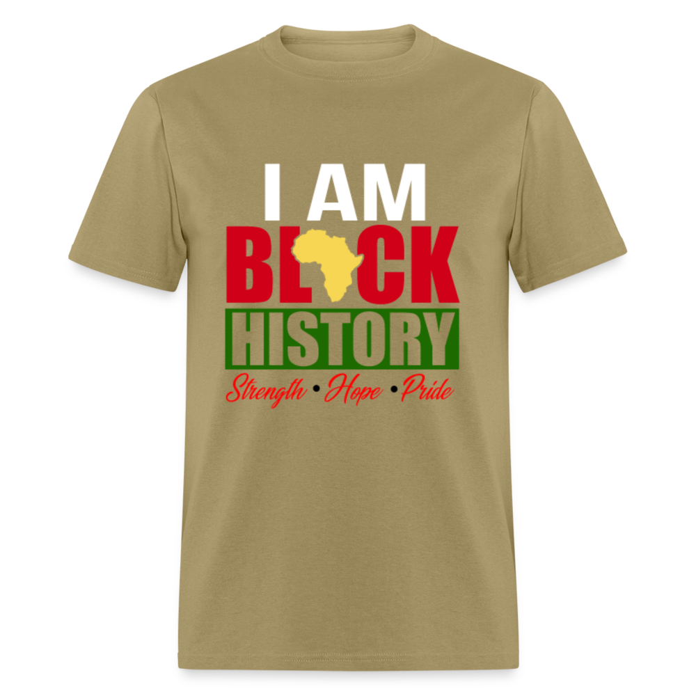 I Am Black History Unisex T-Shirt - khaki