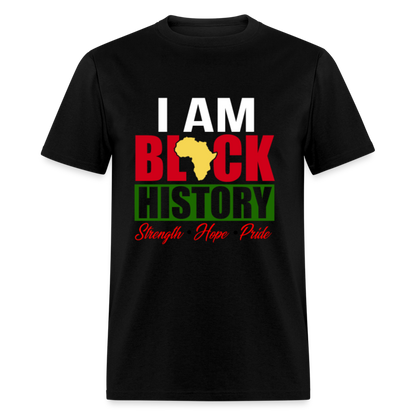 I Am Black History Unisex T-Shirt - black