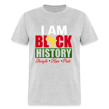 I Am Black History Unisex T-Shirt - heather gray