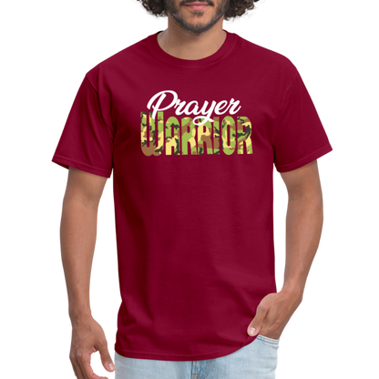 Prayer Warrior Unisex T-Shirt - burgundy