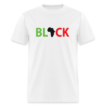 Black Unisex T-Shirt - white