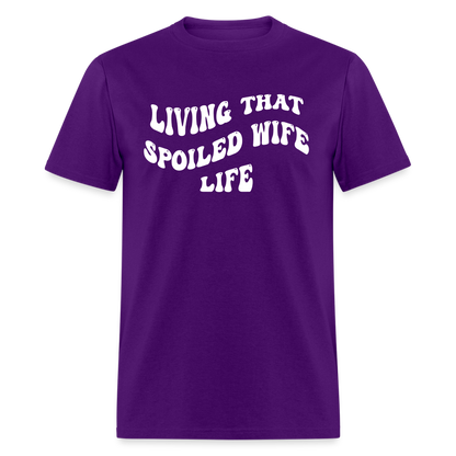Spoiled Wife Life Unisex T-Shirt - purple