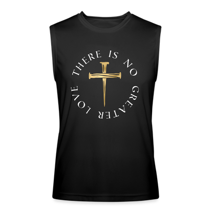 There Is No Greater Love Men’s Performance Sleeveless Shirt - black