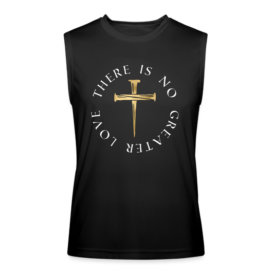 There Is No Greater Love Men’s Performance Sleeveless Shirt - black