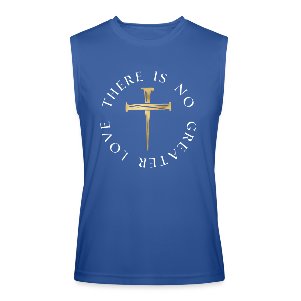 There Is No Greater Love Men’s Performance Sleeveless Shirt - royal blue