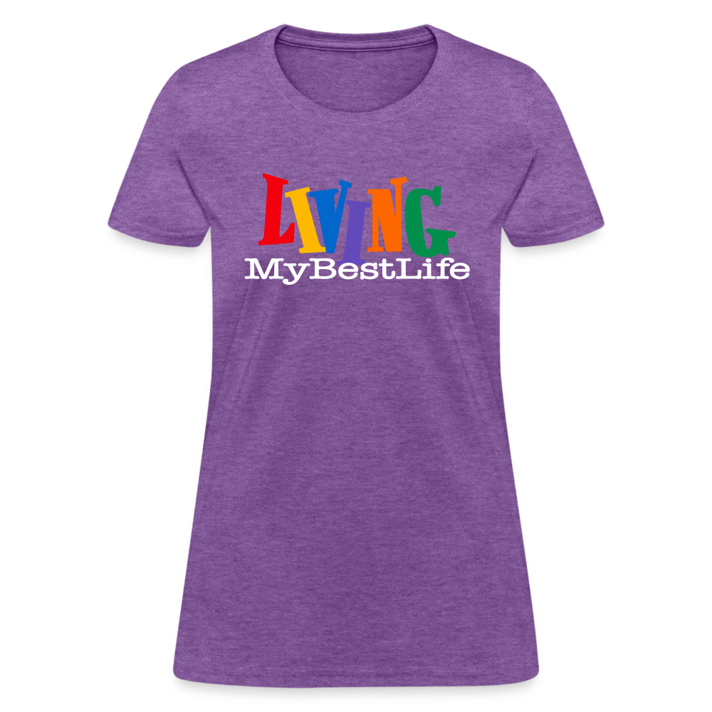 Living My Best Life T-Shirt - purple heather