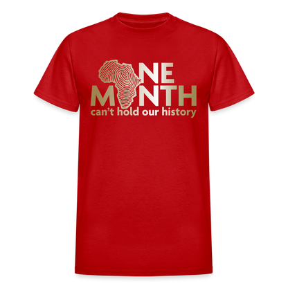 One Month Can't Hold Our History Gold Letters Unisex Classic T-Shirt - red