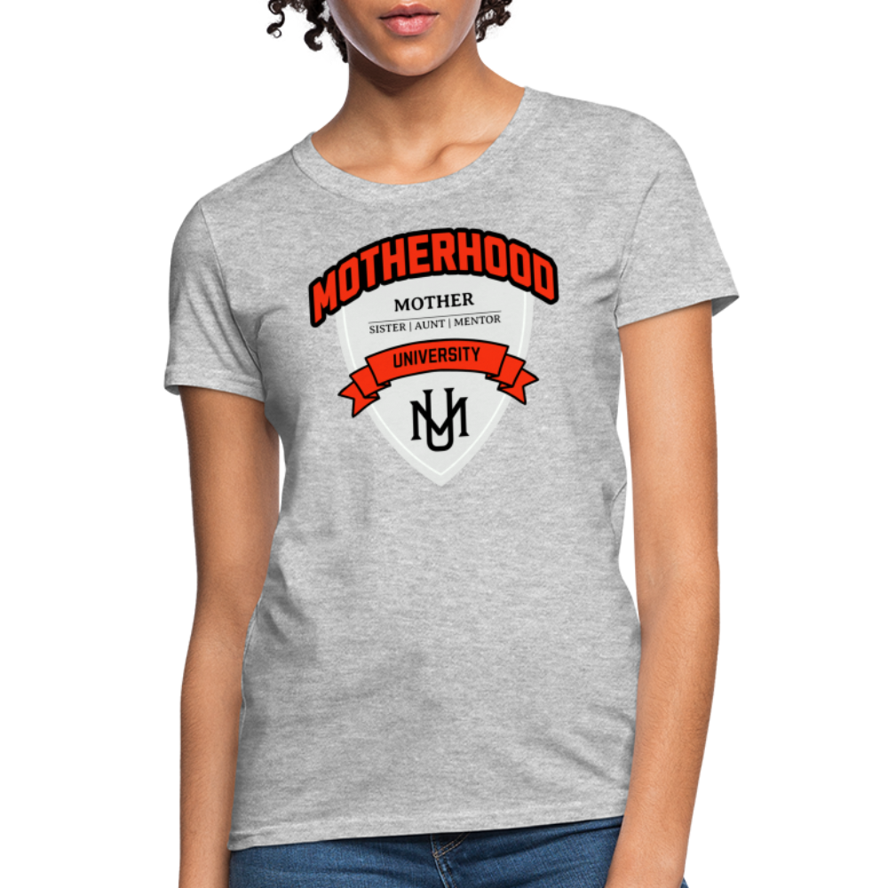 Motherhood University T-Shirt - heather gray